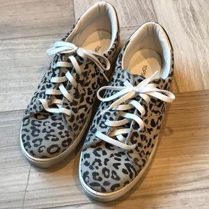 TOPSHOP suede leopard print sneaker